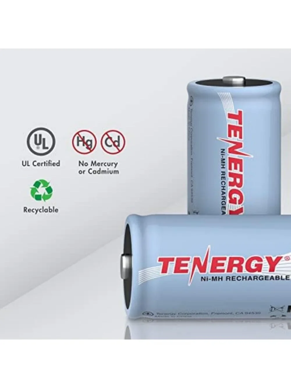 Universal LCD Battery Charger with 8 D Size 10000mAh NiMH Rechargeable Batteries